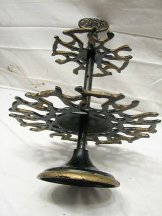 Cast Iron Office Holder The Unit Rubber Ink Stamp Post Office Carousel Rack 6