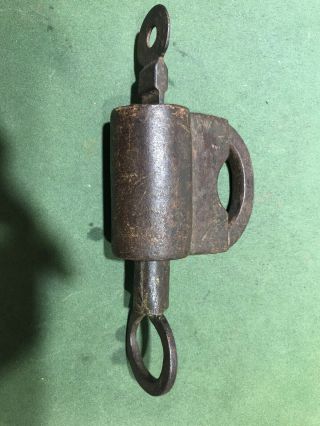 Vintage Double Screw Lock Very Rare Type,  Massive 8” With Keys