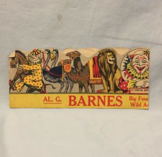 1920s Al G Barnes Wild Animal Circus " Alice In Jungleland " Hat Poster