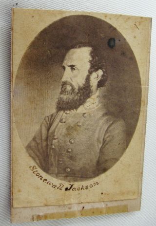 Antique Cdv Album Filler Confederate Civil War General Stonewal Jackson