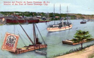 Dominican Republic Santo Domingo The Port 1915 Stamp (2)