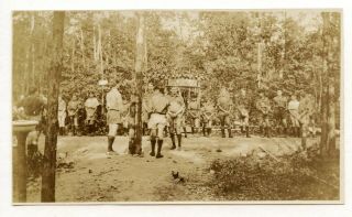 3 Vintage Photo Group At Boys Camp In Formation Snapshot