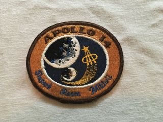 NASA Apollo 14 Patch,  Mission Summary,  and Autographs Rare 5