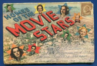 Home Of The Movie Stars Hollywood California Ca Postcard Folder