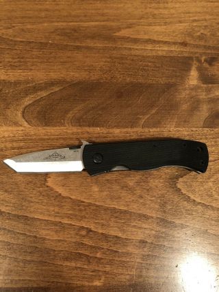 Emerson Knives Mini Cqc - 7 Tanto Knife 2.  9” Stonewash Plain W/ Wave M - Cqc7 - Bw - Sf