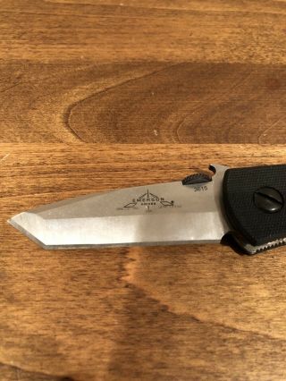Emerson Knives Mini CQC - 7 Tanto Knife 2.  9” Stonewash Plain w/ Wave m - cqc7 - bw - sf 2