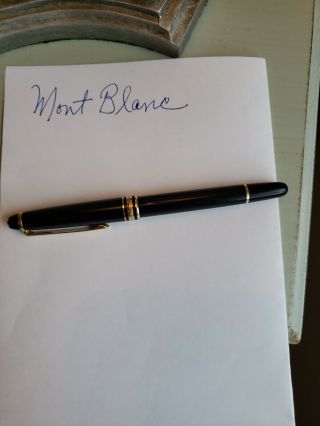 Mont Blanc " Meisterstuck Ballpoint Pen (refill Inside) Black/gold Germany Euc