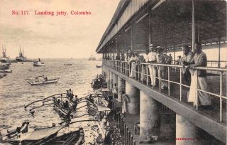 Postcard Landing Jetty Colombo Ceylon Sri Lanka 113258