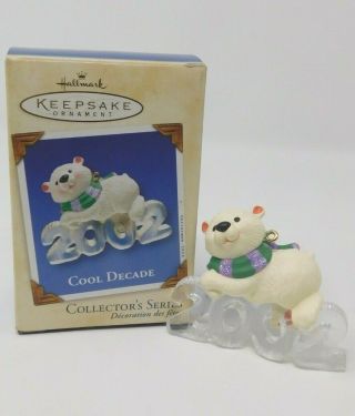 Hallmark Keepsake Ornament 2002 Cool Decade Polar Bear