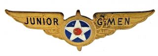 Rare 1942 Junior G - Men Of The Air Wings Movie Serial Premium Pinback Badge
