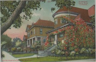 C1910 Residences At Santa Rosa California Ca Postcard View - Homes