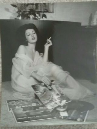 Vintage 1950s Black And White Glossy Photos of Model in Various Poses 4