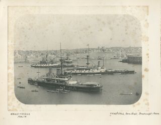 Royal Navy Warship H.  M.  S.  Victoria,  Sans Pareil,  Dreadnout,  Anson (malta) Photo