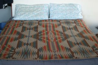Pendleton Beaver State Wool Camp Blanket Falcon Cove 64x77 Queen 1970s Charity 5