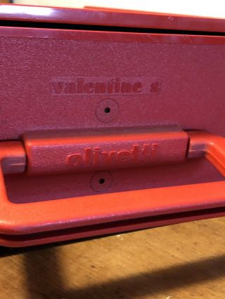 OLIVETTI VALENTINE red Portable TYPEWRITER Ettore SOTTSASS 3