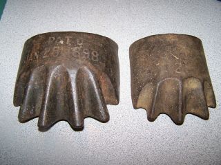Set Of 2 Antique 1898 Blacksmith Tool Swage,  Cast Iron Pat 