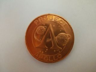 Vintage 1969 Project Apollo 11 Commemorative Coin Astronauts Moon Landing