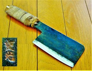 Japanese Antique Woodworking Tool " Nata " Hatchet Ax Laminated Forged 115mm 重光