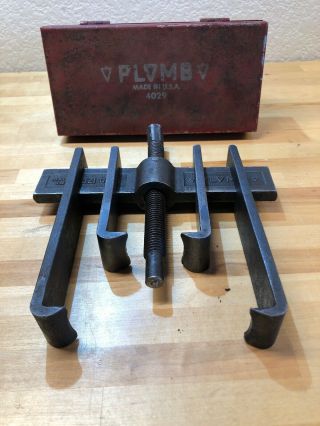 Vintage Plumb Plomb Wheel Puller 4021,  2 Pair Jaws 4025,  4026,  And 4022 Screw
