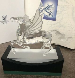 Swarovski Crystal 1998 Scs Fabulous Creatures Pegasus W/ Stand,  Boxes Bv $299