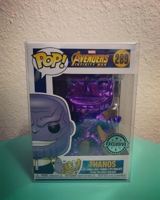 Funko Pop Marvel Avengers Infinity War Thanos 289 Purple Chrome Excl Endgame