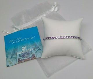 Authentic Swarovski Crystal Purple Stretch Bracelet