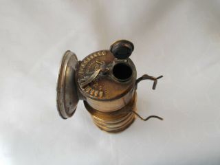 ANTIQUE BRASS MINERS CAP LAMP BY PREMIER LAMP LTD.  - 4 1/4 