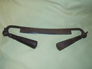 Antique Cast Iron 15.  75 " Adjustable Handle 10 " Draw Knife Wood Tool