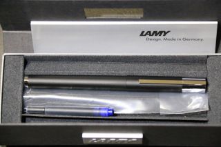 Lamy Scala Black Fountian Pen 1.  5mm Italic Nib