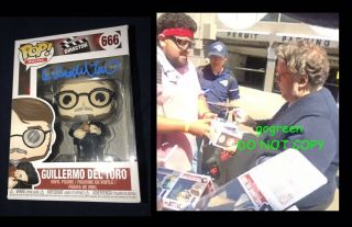 Guillermo Del Toro Signed Funko Pop Vinyl Figure Photo Proof