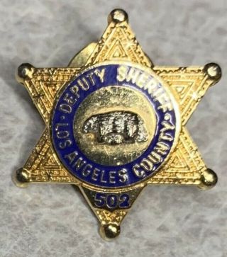 Deputy La Sheriff Star Badge Lapel Hat Pin 502 Laso