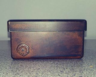 Vintage Jan Barboglio 2 Piece Small Metal Trinket Box W/ Lid Signed