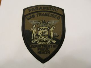 California San Francisco Paramedic Swat Patch