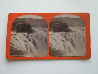 Rare,  1870s - 1880s,  " 87 Shoshone Falls,  220 Feet,  Idaho " Stereoview,  T H Rutter