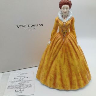 Le Royal Doulton Young Queen Elizabeth I Figurine Hn5704 Certificate