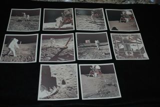 Nasa Apollo 11 Photos - (set Of 10) - 5x5 In.  - " A Kodak Paper " 60s/70s