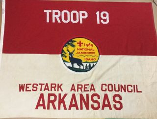 Boy Scout 1969 National Jamboree Flag Westark Area Council Arkansas Troop 19