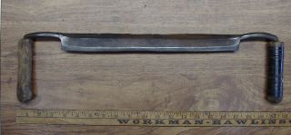 Old Tools,  Vintage 20 - 1/4 " H - H,  Hand Forged Draw Knife,  1 - 3/8 " X 13 - 3/8 " Edge