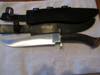 Bowie Knife.  Parker Randal Gilbreath Benchmade.  Stag.  1970s - 80s