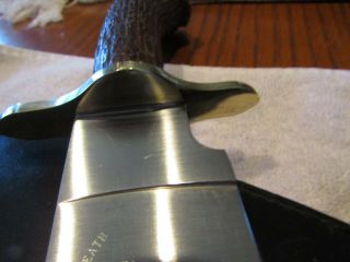 Bowie Knife.  Parker Randal Gilbreath Benchmade.  Stag.  1970s - 80s 7