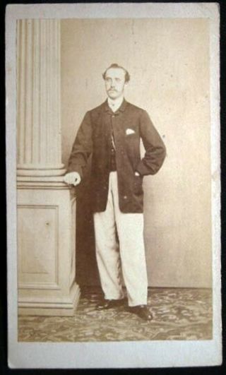 Circa 1865 Carte - De - Visite Gentleman Hong Kong China Ye Chung Photographer