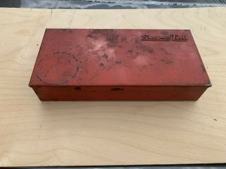 Vintage Snap - On Kra129 Small Red Tool Box Embossed Logo 8 - 3/4 X 4 - 3/16 X 1 - 9/16 "