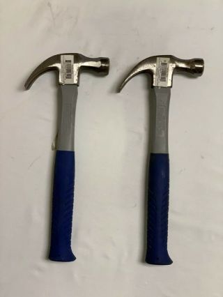 16 Oz Claw Hammer With Fiber Glass Handles X 2