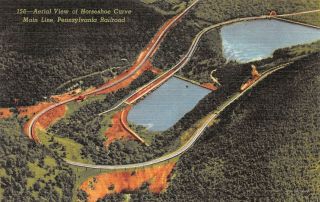 Q23 - 1249,  Aerial View,  Horseshoe Curve Maine Line,  Pennsylvaina Railroad.