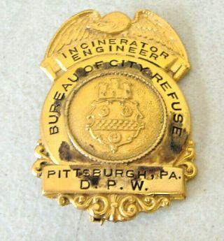 Incinerator Engineer Bureau Ofcity Refuse Pittsburgh,  Pa D.  P.  W.  1940 