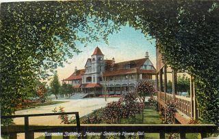 Antique Db Postcard Ca G364 Barracks Building National Soldiers Home Cal Germany