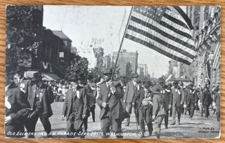 Washington Dc Soldiers Gar Parade By Harris Ewing Photo Postcard 12