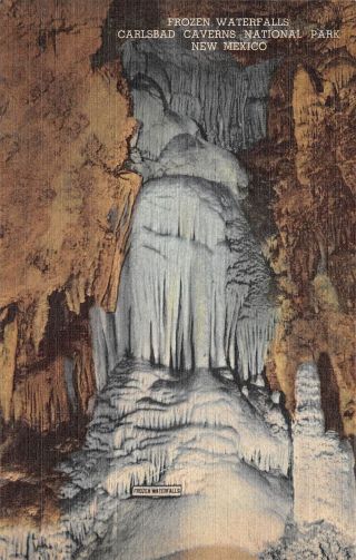 Q23 - 1172,  Frozen Waterfalls,  Carlsbad Caverns Natl Park,  Nm. ,  Postcard.
