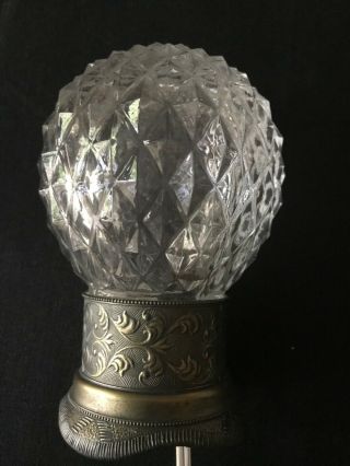 Vintage Irice Glass Perfume Lamp Night Light Hollywood Regency Irving W Rice