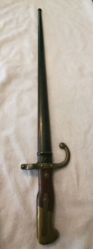 Antique French Bayonet Sword Dagger Gras Mre De Armes De St.  Etienne 1879